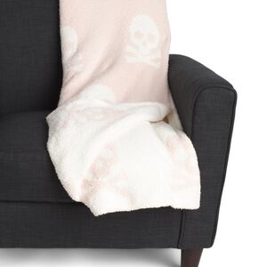 Cupcakes & Cashmere Pink and White Skull Throw Blanket 50X60 ● NWT